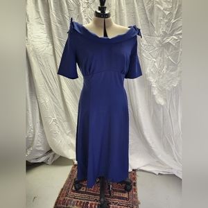 Hell Bunny Vixen Navy Pinup Dress NWOT